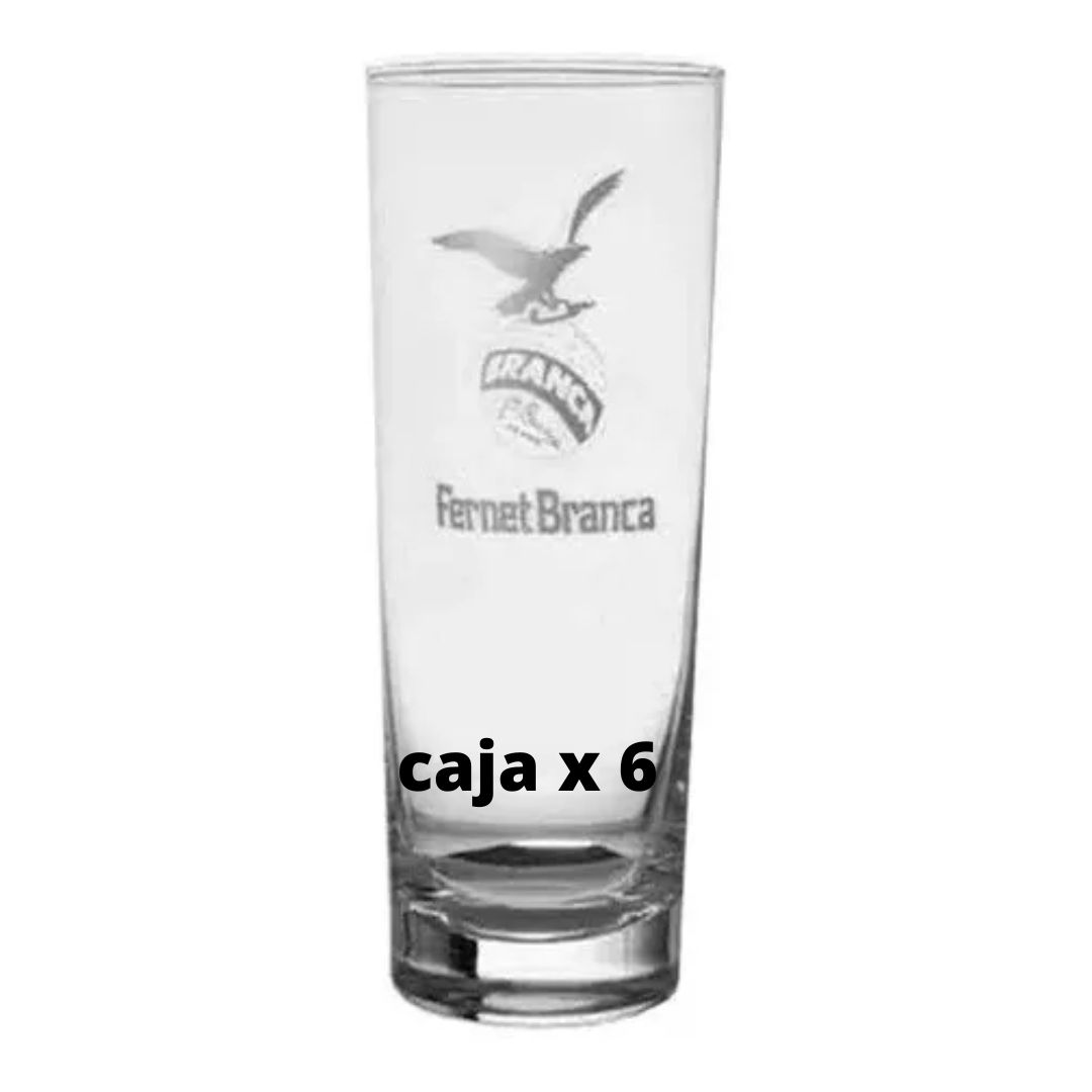 Caja Vaso fernet Branca 700ml x6